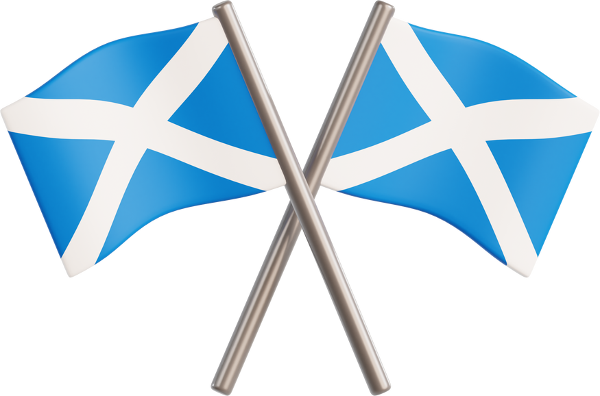 3D Scotland Flag Illustration